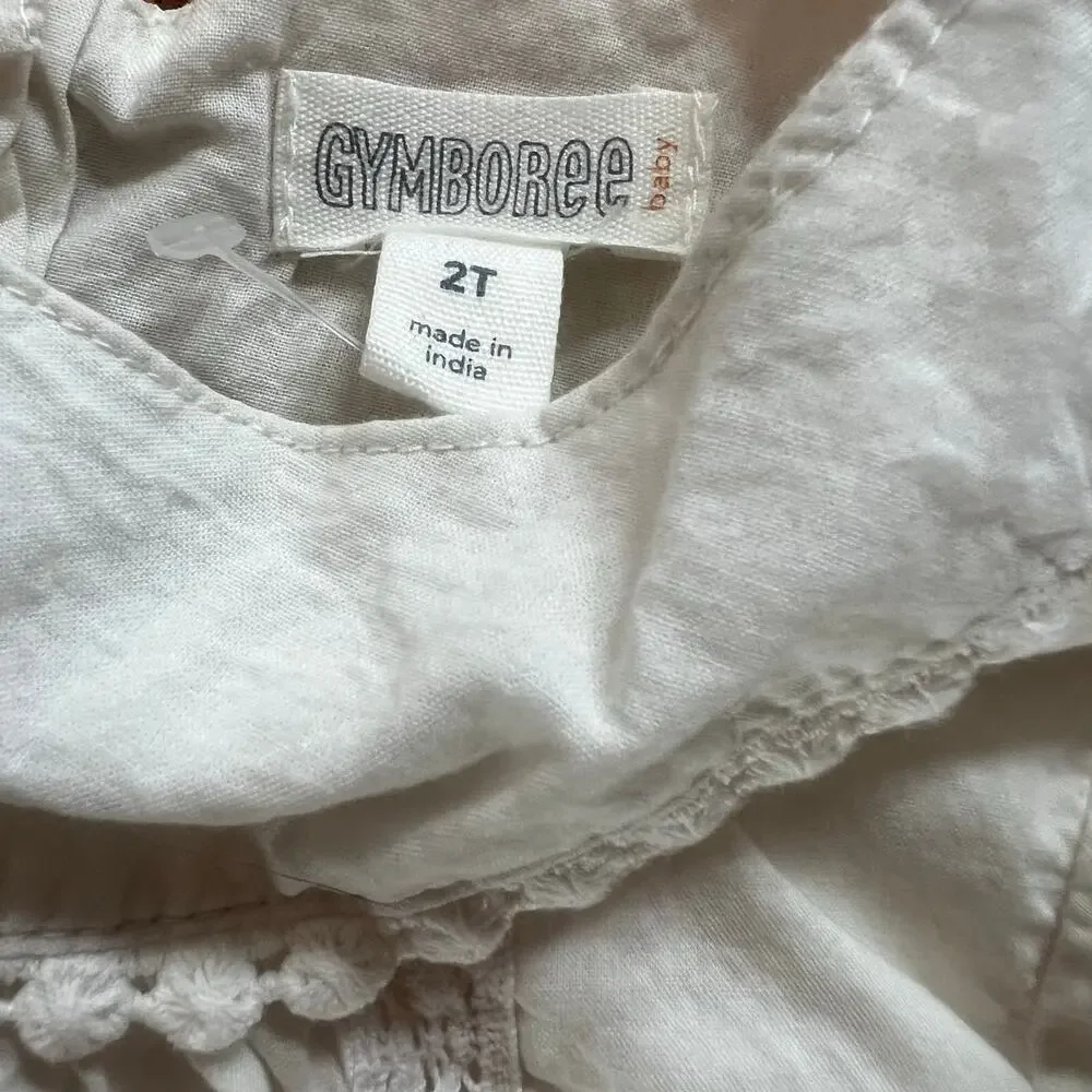 ❤️ 3/$25 NWOT Gymboree White Lace 100% Cotton Long Sleeve Blouse | Girls 2T